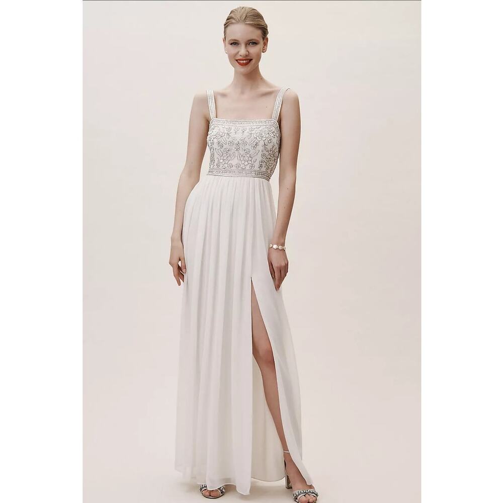 New Anthropologie BHLDN Palermo Dress SEQUINED BEADED Gown $248 SIZE 8 (6)